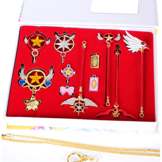 Card Captor Sakura Magic Star staff Keychain Necklace Pendant